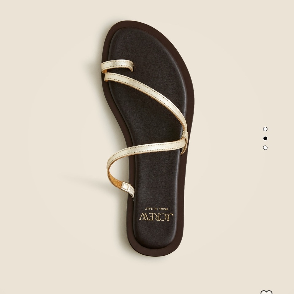 New, never worn J. Crew Metallic Gold Strap Sandals